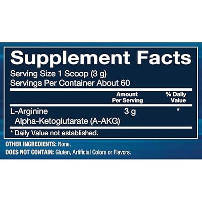 BodyTech L-Arginine AKG 3000MG - Supports Exercise Endurance & Intensity, Muscle Growth & Recovery, Vasodilation, Nitric Oxide (6.35 Ounce Powder)