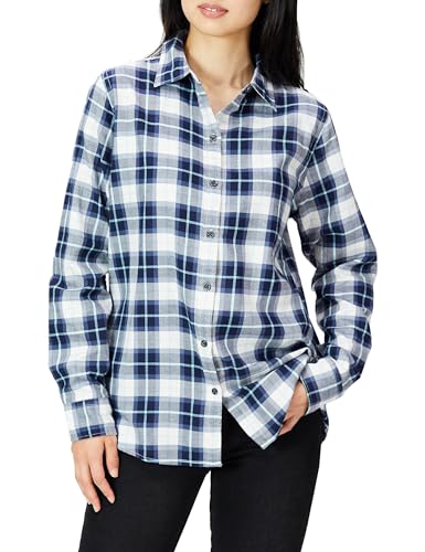 Amazon Essentials Damen Regular-Fit Leichtes Kariertes Langarm-Flanellhemd,...