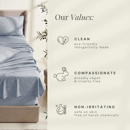 Image of Hearth & Harbor Bed Sheets, Luxury Soft 6 Piece Bed Sheet Set Extra Deep Pocket Fitted Sheets Fits Mattress up to 21 inch, Double Brushed Bedding Sheets & Pillowcases,