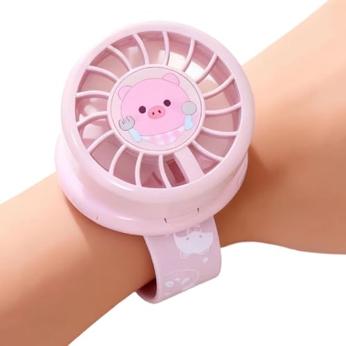 Gwtdtoad Ventilador de Pulsera Infantil, Recargable De 3 Velocidades,Ventilador Infantil para el Verano con Correa Muñequera - Para Niñas Y Niños Aire Libre Camping Playa Pícnic Running