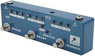 Eujgoov Guitar Multi Effects Pedal Overdrive Distortion Buffer Multi Effects Pedal Processor Reverb Delay Booster Pedal for Guitar