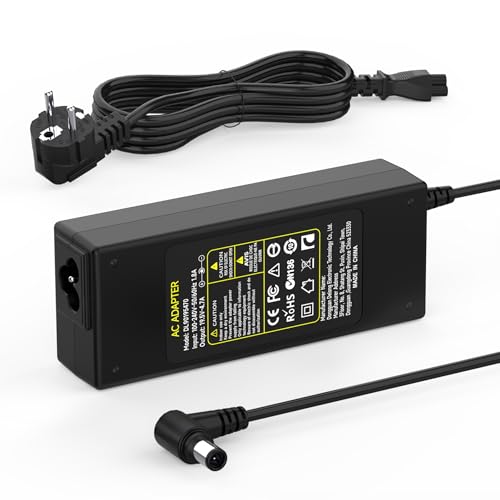 19.5V Alimentatorer Compatible con Sony Bravia TV 24'' 32'' 40'' 42'' KDL-24 KDL-32 KDL-40 KDL-42 W600B W650A W700B W800B, Cargador Vaio PCG VGN VGP SVE14 SVE15 Alimentación Adaptador 6.5 * 4.4mm