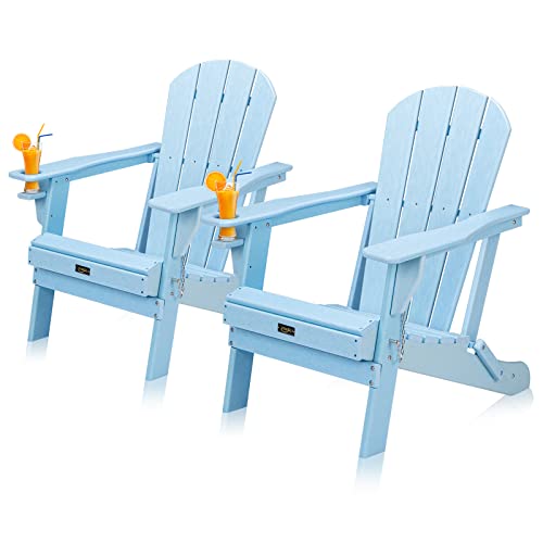 VINGLI Plastic Adirondack Chair Set of 2