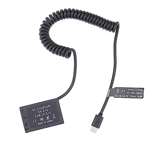 Coupleur DR-E18 USB Type-C pour Canon R50 R10 RP 250D 850D batterie
