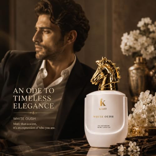 Image of K-Lust White Oudh Unisex Perfume (100ml) | Long Lasting Luxury Oud Fragrance | Premium Eau De Parfum | Woody Floral Perfume for Men & Women