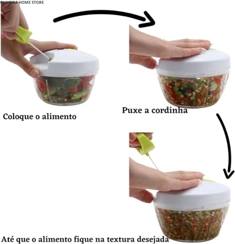 Processador de Alimentos Mini Processador Moedor Manual Triturador de Alimentos Mixer de Alimento Ma