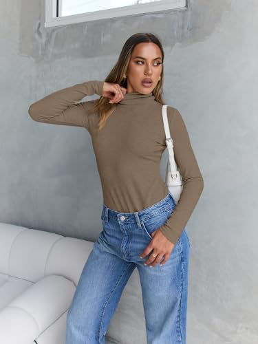 Image of Trendy Queen Women's Turtleneck Long Sleeve Shirts Basic Underwear Tops Winter Clothes 2026