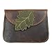 Hide & Drink, Leather Leaves Card Wallet Pouch, Soft Coin & Cash Organizer, Cable Holder & Accessories Case, Handmade Includes 101 Year Warranty :: Bourbon Brown