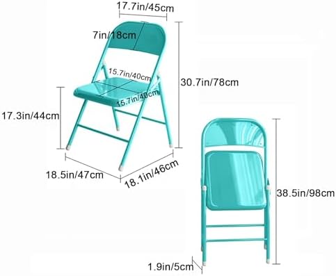 Portable Metal Folding Chairs 2 Pack - Steel Frame Foldable Chairs for Indoor Events, Office, Wedding - Multicolor (Pink, Size: 1 Handful)