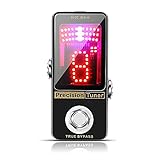 mejor pedal afinador para guitarra True bypass Footswitch para encender / apagar el pedal del sintonizador.