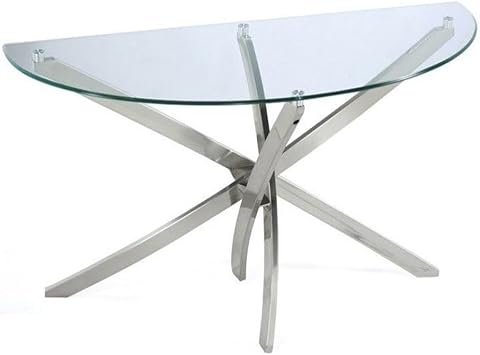 Magnussen Zila Sofa Table in Brushed Nickel