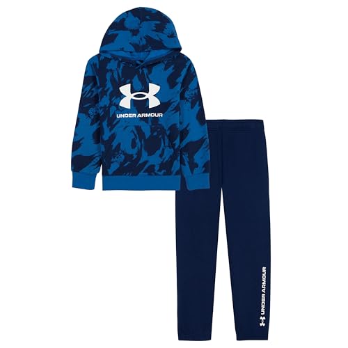 Image of Under Armour Boys' 2-Piece Hoodie Set, Pullover Sweatshirt and Fleece Pants