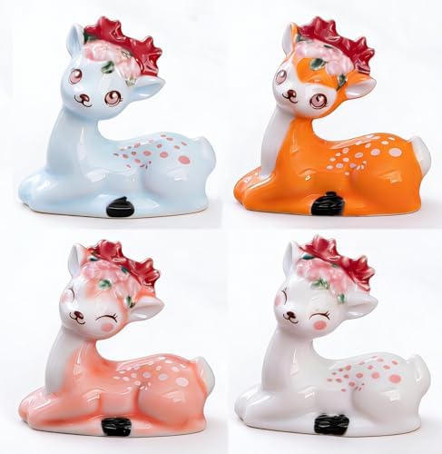 Cute Sika Deer Ceramic Utensil Rest Set of 4 – Chopstick Rest and Spoon Holder, Perfect for Christmas Gifts, Kitchen and Dining Table Decoration image 5