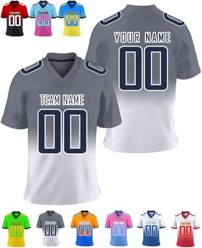 WBgjsnklbnl Camiseta de fútbol personalizada con nombre y número del equipo, uniforme deportivo personalizable para jóvenes, hombres y mujeres, regalo, diseño18, L