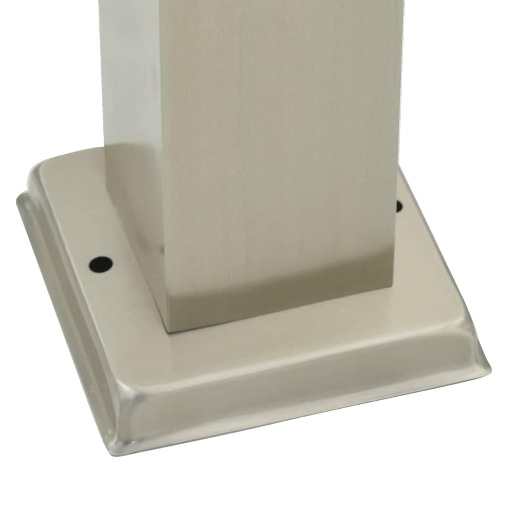3 lampade a colonna da 80 cm, in acciaio inox, con sensore di movimento PIR e presa integrata IP44, per giardino, terrazza, vialetto, design moderno