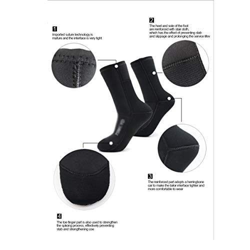 Ygqzm Wetsuit Diving Socks Camouflage 7Mm 9Mm Neoprene Socks Surfing Shoes For Underwater Spearfishing Swimming Keep Warm (Size : X-Large) #TOP2