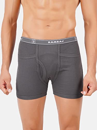 Image of RAMRAJ COTTON Men Cotton Trunks - Multicolor| Outer Elastic Waistband With Double Side Pockets