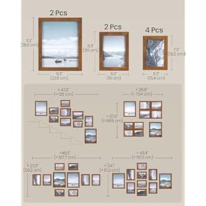 SONGMICS Picture Frames, Collage Picture Frames Set of 10, Two 8x10, Four 5x7, Four 4x6, Photo Frame for Wall Gallery Decor, Table Display, Glass, Rustic Brown SONGMICS Picture Frames Collage Picture Frames Set of 10 Two 8×10 Four 5×7 Four 4×6 Photo Frame for Wall Gallery Decor Table Display Glass Rustic Brown
