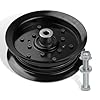 Flat Idler Pulley Compatible with Craftsman Husq Ariens Sears Poulan Riding Lawn Mower Tractor with 42" 46" 48" 54” Deck, Replace 197379, 196106