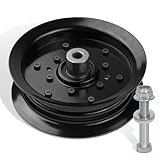 Flat Idler Pulley Compatible with Craftsman Husq Ariens Sears Poulan Riding Lawn Mower Tractor with 42" 46" 48" 54” Deck, Replace 197379, 196106