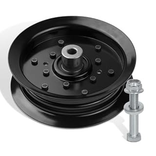 Flat Idler Pulley Compatible with Craftsman Husq Ariens Sears Poulan Riding Lawn Mower Tractor with 42" 46" 48" 54” Deck, Replace 197379, 196106