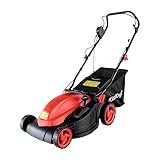 KisanKraft KK-LME-1400 Electric Lawn Mower | 1.8 hp, Manual Push | 40L Grass Catcher, Manual Push for Easy Control | Efficient & Easy Lawn Maintenance