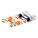 Ruifan 14G 16mm Flexible Bioplast Glitter Acrylic Ball Barbell Tongue Ring or Nipple Piercings Pack of 8