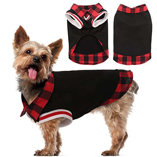 Dog Classic Plaid Sweaters British Style, Doggie Hoodie Pet Clothes, Puppy Cold Weather Winter Sweatshirt, Pets Warm Shirt Outdoor Vest Jacket, Casual Wearing Coat Outfits For Small Medium Large Dogs #TOP19