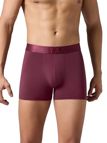 Image of XYXX Men's Rev Tactel Elastane Stretch Solid Trunks with No Marks Waistband & 8X Quick Dry