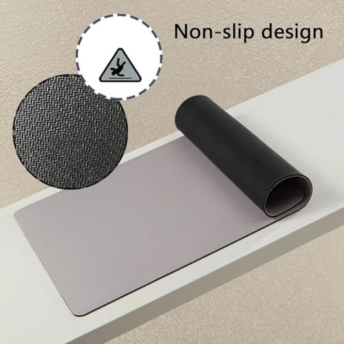 Tapis à illusion d'optique absorbant et antidérapant grand format bleu - 4