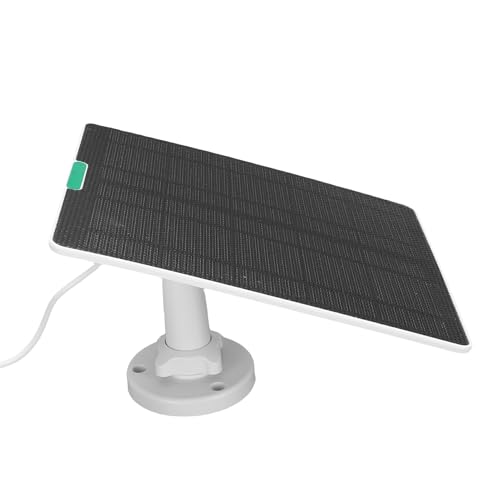 EIMSOAH Cargador de Panel Solar Eficiente 10W ETFE Monocristalino para Cámara Timbre Seguridad Anillo Uso Al Aire (Blanca)