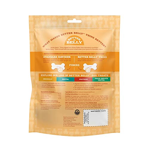 Better Belly Thins Small Rolls, Dog Chews, 20 Count #TOP1