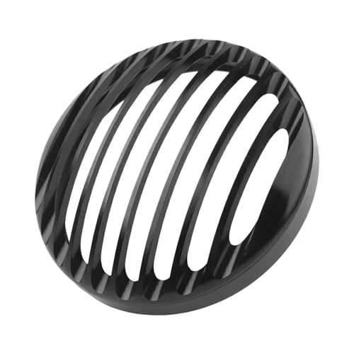 KAXSFE Motorrad-LED-Scheinwerfergrillabdeckung (5,75 Zoll), schwarzes Aluminium, Zubehör, kompatibel mit Harley Sportster XL 883 1200 (2004–2014)
