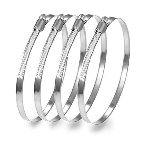 Riverpool 4er Set Schlauchschellen mit Schneckenantrieb | Spannbereich 110-130 mm | Bandbreite 9 mm Cover