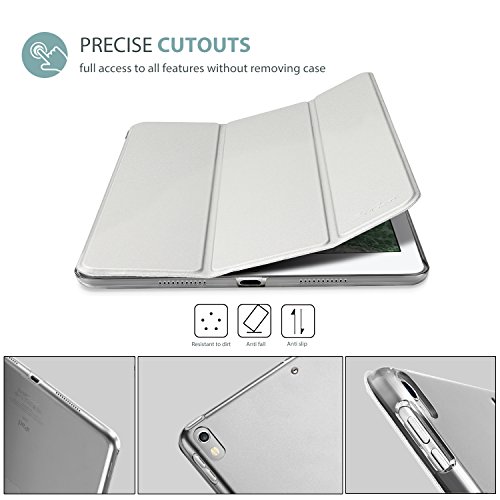 Procase Ipad Air (3Rd Gen) 10.5" 2019 / Ipad Pro 10.5" 2017 Case, Ultra Slim Lightweight Stand Smart Case Shell With Translucent Frosted Back Cover For Apple Ipad Air (3Rd Gen) 10.5" 2019 –Silver #TOP2