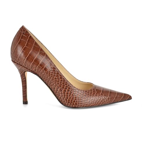 Image of Nine West Women's Gemmha Pump, Medium Brown Croco 210, 7.5