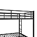 Zyerch Queen Over Queen Bunk Bed Frame, Metal Bed Heavy Duty Solid Bunk Beds with 2 Ladders for Kids/Adults, No Box Spring Needed Full Size Loft Double-Deck Beds Frame for Boys Girls,Black