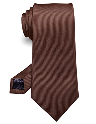 JEMYGINS Marron Foncé Cravate Cousue Main pour Homme - Travail, Fête