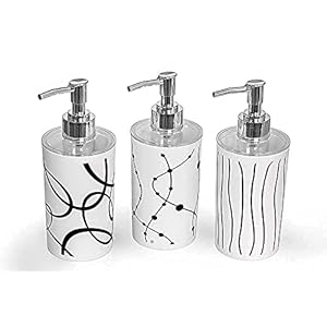 Arthya soap Dispenser Bottle Set with Pump for handwash in Bathroom Kitchen Sink, White Plastic Body and Chrome Finish top(Pack of 2)(Design as per Availability) Arthya soap Dispenser Bottle Set with Pump for handwash in Bathroom Kitchen Sink, White Plastic Body and Chrome Finish top(Pack of 2)(Design as per Availability)