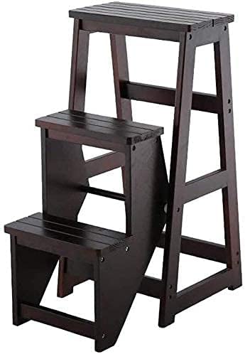 Tabouret flip design gain de place escabeau bois pliable 3 marches cuisine