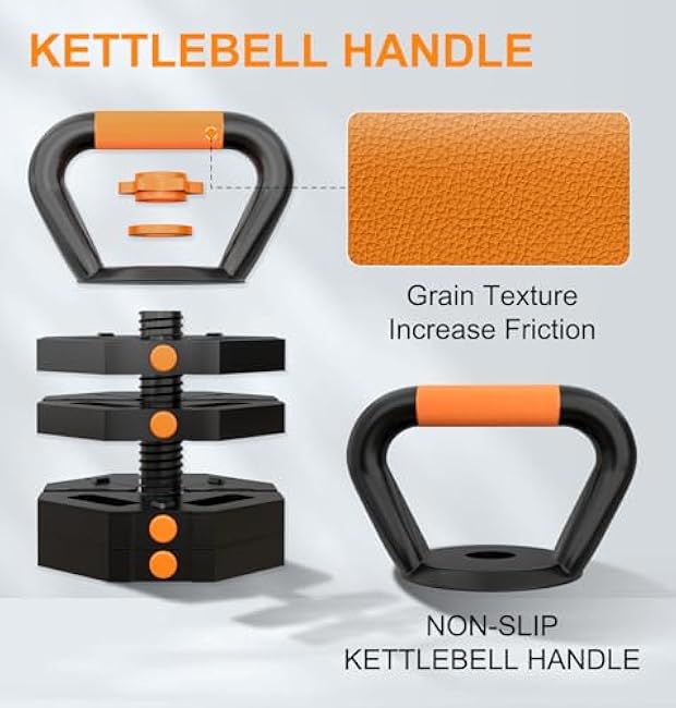 Adjustable Dumbbells Women Men 20LBS/30LBS/40LBS/60LBS Weight Set with Connector, 5 in 1 Dumbbells Set Used as Barbell, Kettlebells, Weightlift, Push Up Stand, Weight Plate, Fitness Exercises for Home Gym