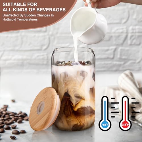 DWTS DANWEITESI Glass Cups with Straws