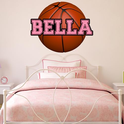Vinilo decorativo personalizado con balón de básquet miniatura 6