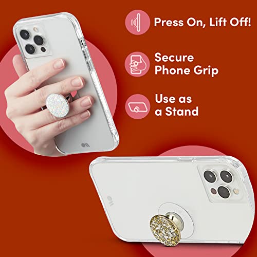 Case-Mate - Minis - Phone Grip - Cell Phone Holder - Suction Cup Cell Phone Stand [Removable For Wireless Charging] For Iphone 14 Pro Max/ 13 Pro Max/ 12 Pro Max/ S23 Ultra - Stardust/Gold/Diamond #TOP1