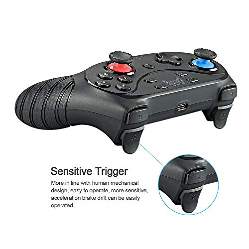 Cucudy Controlador de jogo para Switch Wireless Bluetooth Gamepad Joystick Controller com 6 eixos al