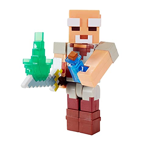 Minecraft Dungeons 3.25-in Collectible Pake Battle Figure and Accessories, Based on Video Game, Imaginative Story Play Gift for Boys and Girls Age 6 and Older