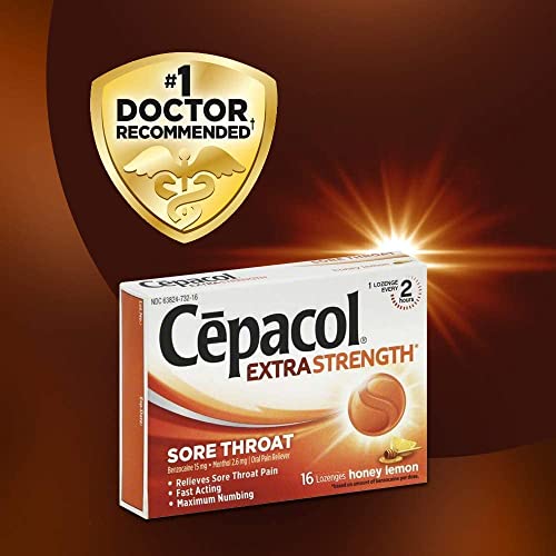 Pack Of 4 - Cepacol Extra Strength Honey Lemon Lozenges 16 Each Box By Cepacol #TOP3