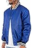 Shaka Wear Mens Padded College Baseball Varsity Bomber Jacket S to 3XL - Blue - Large #1