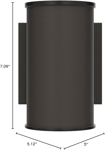 Miniatura 3 de Westinghouse Lighting 6315600 Mayslick - Lámpara LED de pared para exteriores, acabado de bronce aceitado con lente de vidrio esmerilado, color