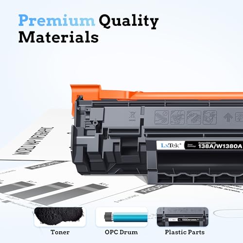 Image of 138X 138A Compatible Repalcement for HP 138X Black Laserjet Toner Cartridge | W1380A W1380X 138X Black Toner Cartridge for HP Laserjet Pro MFP 3101fdw 3101sdw 3001dw 3001fdw Printer (2 Black) with CHIP